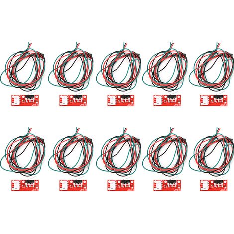 Lot de 10 micro-interrupteurs de sécurité à rouleau en plastique avec fil, pour équipements électroniques (1/5)