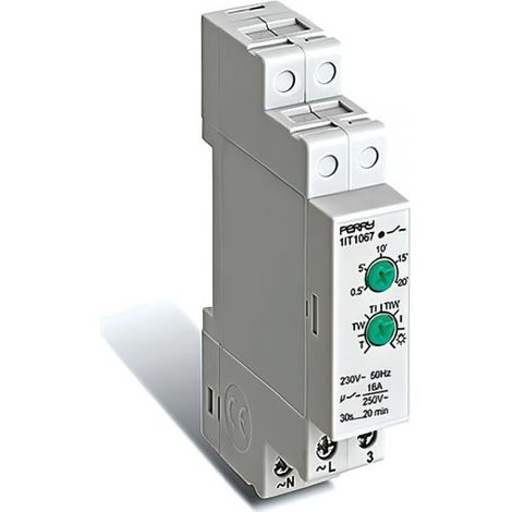 Perry interruttore temporizzato per scale multifunzione 1 DIN - 1IT1067