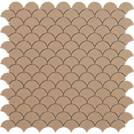 Mosaïque pâte de verre SOUL écaille 3.6x2.9cm - Mosaïque Écaille 3.6x2.9cm Beige Mat - boîte de 0.87 m2 - Mosaïque Écaille 3.6x2.9cm Beige Mat - bo -