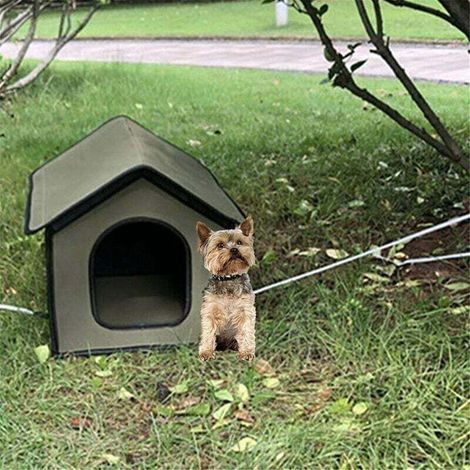 Niche pour Chien Exterieur Maison pour Chat Étanche Cabane Chat Exterieur Hiver pour Animaux de Compagnie Abri Ecologiques Pliable pour Chat/Lapin/Petit Chien(vert) (1/3)