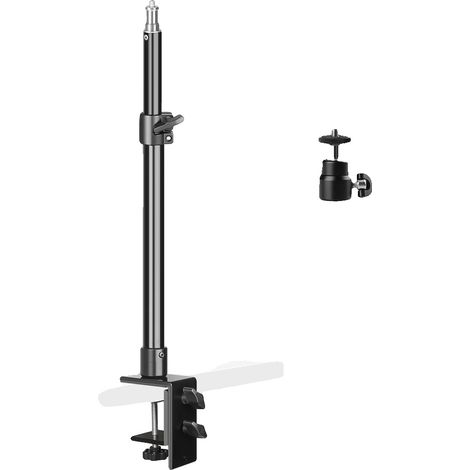 Soporte para lámpara de escritorio, altura regulable, compatibilidad versátil, con cabezal esférico. (1/2)