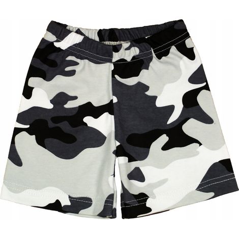 Schwarze Camouflage-Shorts, 116 klekle (1/2)