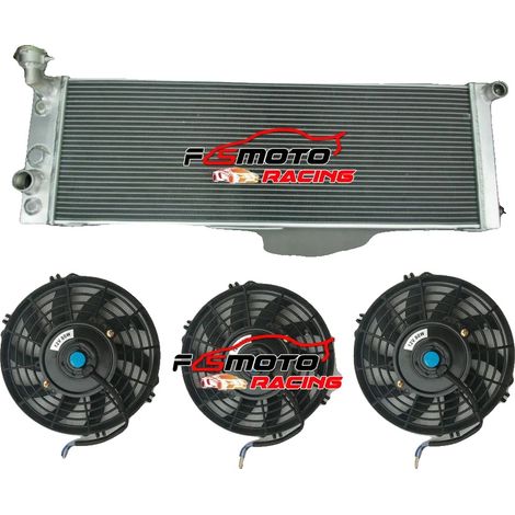 Radiador de aluminio, núcleo de 52 mm, configuración de 3 filas, mayor capacidad de refrigeración, compatible con Jeep Cherokee XJ/Wagoneer, diseño robusto. (1/5)