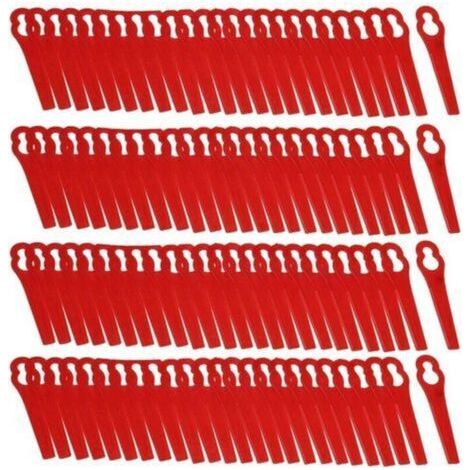 Accessoire pour coupe-bordure,Lot de 100 Lames en Plastique de Rechange pour Coupe Bordure Florabest LIDL FRTA 20 A1,FAT 18B3, FRT18A (1/5)