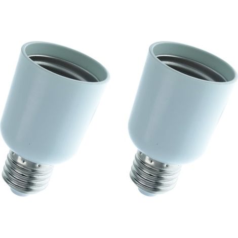2 PZ Convertitore Adattatore Portalampada Per Lampada Attacco Da E27 A E40