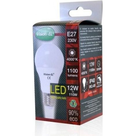 ampoule à led vision-el e27 bulb 12w 4000k 230 volts - ampoule à led vision-el e27 bulb 12w 4000k 230 volts (1/3)