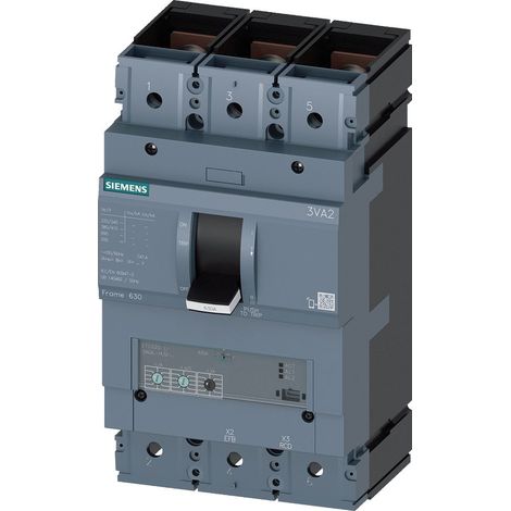 Disjoncteur Siemens 3VA2 3P, 630A, montage rail DIN ( Prix pour 1 )