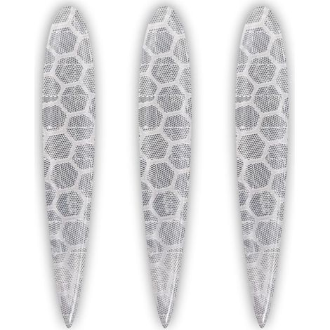 Adesivi 3D Rifrangenti Arrow, 3 pz - Colore: BIANCO