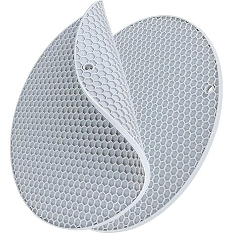 Lot de 2 dessous de plat en silicone, diamètre 30 cm, résistant à la chaleur, durable et flexible, utilisable comme dessous de plat, tapis pour micro-ondes, tapis d'égouttage, ouvre-bocal antidérapant (1/5)