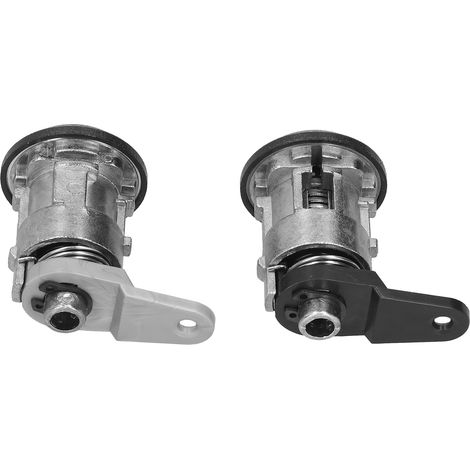 Serrure de porte avant cylindre à clés gauche droite compatible Ford Courier Fiesta KA, barillet d'allumage extérieur, paire, sécurité renforcée, métal robuste (1/5)
