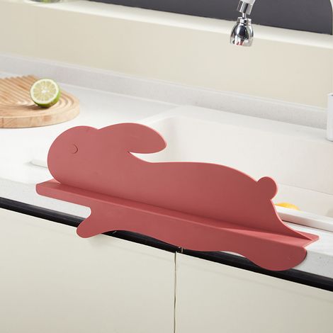 Pare-éclaboussures universel, grand format, anti-éclaboussures, ventouse en silicone, pour éviers de cuisine, rouge foncé (1/5)