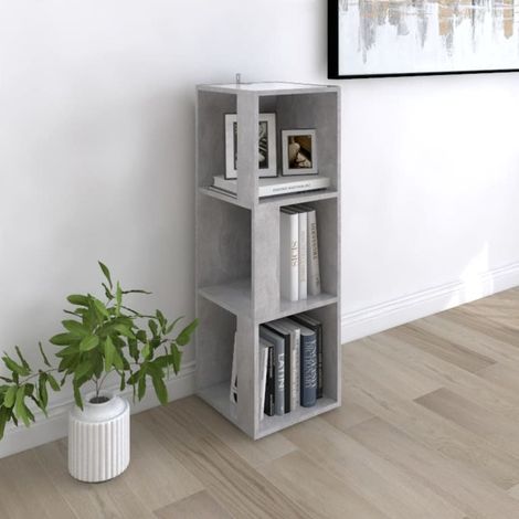 Armoire d'angle - Etagère d'angle, Facile à Monter pour Maison Gris béton 33x33x100 cm Aggloméré -23888 (1/5)