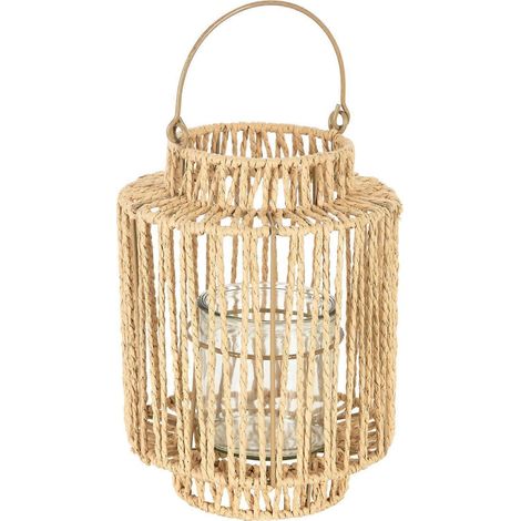 Home Styling Collection Lanterna Moderna Marrone 25 cm