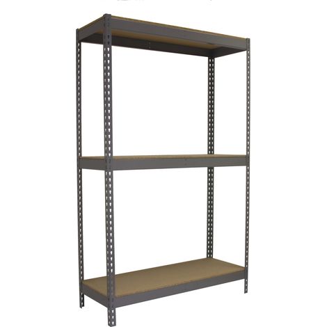 Simonrack Regal Robusto Grigio e Legno 6 Livelli