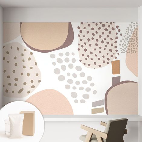 Tapete Vliestapete mit Kleber - Fototapete mit Motiv - Wandtapete modern - Wandgestaltung Zarte Punkte 152x104 cm (1/5)