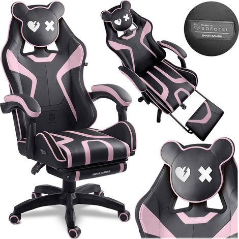 Gaming-Stuhl, drehbarer Gaming-Stuhl, Schalenfußstütze, Specter Sofotel