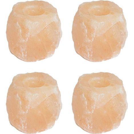 Salt Stone Tealight Holders Pink Rock salt vidaXL (1/4)