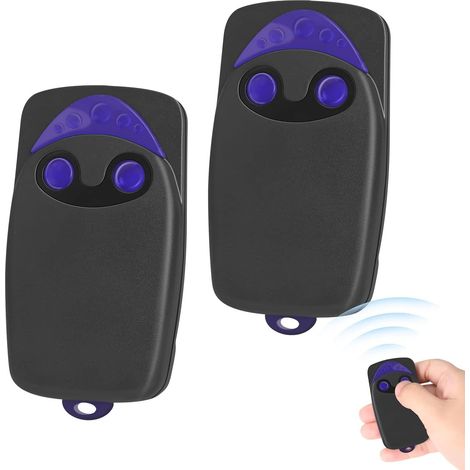 Lot De 2 Télécommandes Pour Portail, Télécommande Pour Portail Automatisé Flo2r-s, Émetteur De Télécommande Canaux 433.92MHz 2 Touches(White) (1/4)