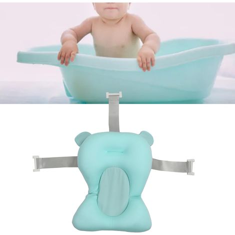 Support de bain pour nouveau-né, baignoire, sac en filet, aucun cadeau offert, grand tapis de suspension bleu (1/5)