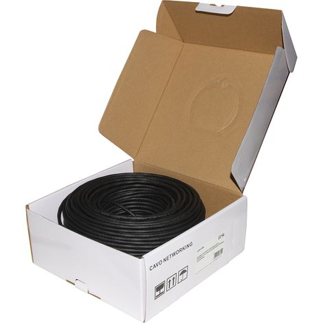 Cavi di rete Link MATASSA CAVO RETE CATEGORIA 6A NON SCHERMATO UTP AWG24 HALOGENFREE FLESSIBILE COLORE NERO MT.100 (1/2)