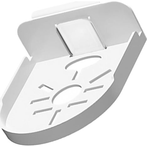 Étagère murale ronde blanche incassable SECFOU pour salle de bain, support haut-parleur sans perçage