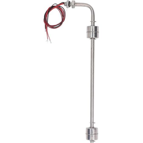 Schwimmer-Wasserstandsschalter aus Edelstahl, Doppelpunkt-Flüssigkeitsstandssensor, AC/DC 0–110 V