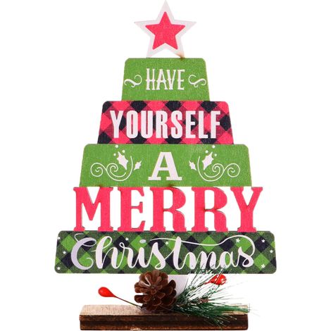 Ornement En Bois - Alphabet Anglais Pour Arbre De Noël - Décoration De Fête Intérieure Et Extérieure - Lot De 1