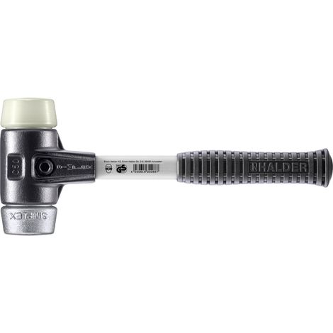HALDER SIMPLEX Nylon / Weichmetallhammer mit verstärktem Tempergussgehäuse und Glasfaserstiel - D=50 mm - 3789.050 (1/5)