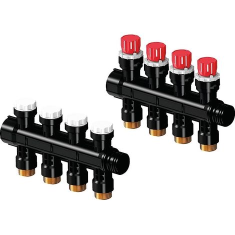 Uponor Vario PLUS Verteiler mit Ventil LS 4X 3/4 Euro, 1030581