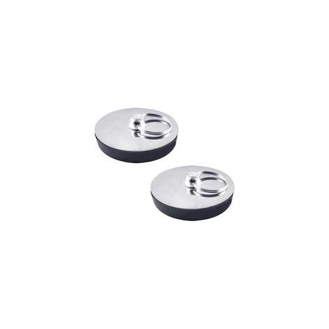 Lot de 2 bouchons de baignoire 40-45 mm en acier inoxydable pour lavabo, baignoire (1/5)