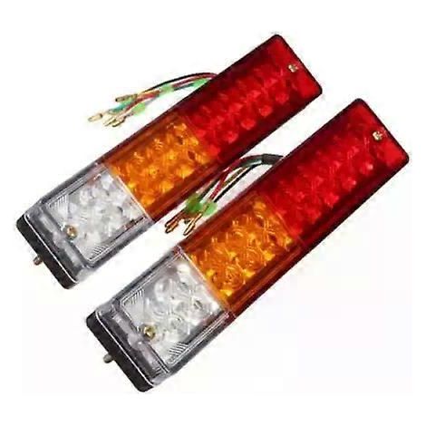 paire de feux arrière à LED haute luminosité 12V/24V (20 LED) pour remorque, clignotants, feux stop et feux de signalisation arrière.