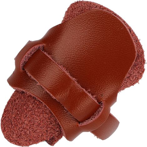 Protège-pouce en peau de mouton souple, marron, pour l'entraînement à l'arc traditionnel et à l'arc recourbe. (1/5)