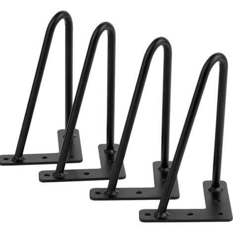 Pied De Table Basse - Acier - 30 Cm - Pour Table Bassee Moderne - Lot De 4 (1/5)