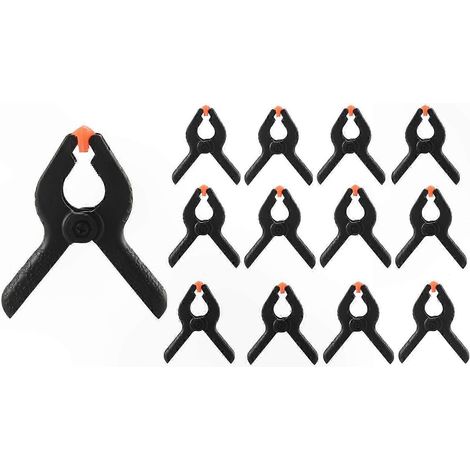 Lot de 20 pinces à ressort en nylon pour le travail du bois et les projets de bricolage, outil de préhension sans traces (1/4)
