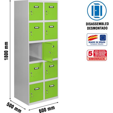 Simonrack Armadio Metallico Grigio Verde 1800x600x500 mm