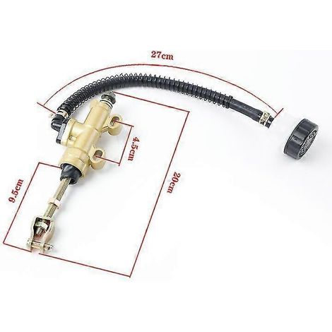 Maître-cylindre de frein hydraulique arrière pour moto, quad, moto tout-terrain, VTT, freins de moto - or (1/5)