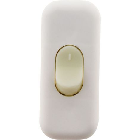Zenitech – Interrupteur bipolaire luminescent 2A – Pour installations électriques – Caractère luminescent pour zones sombres – Blanc (1/5)