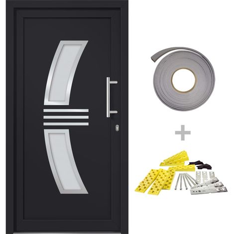 Porte d'entrée Anthracite 108x200 cm