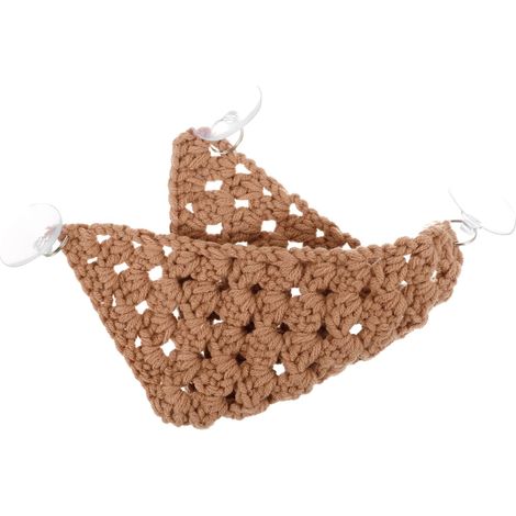 Hanging Hammock for Reptiles, Mesh Bed for Lizards and Dragons, Practical Accessory with Suction Cups for Terrarium, Small Model, Kaaki (1/5)