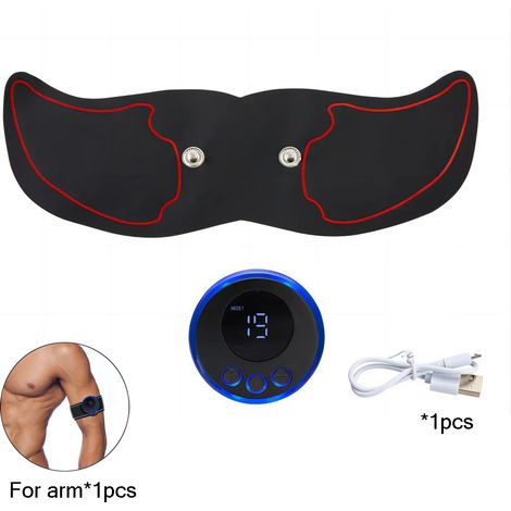 Elektrisches Bauchmuskelstimulationsgerät (EMS), Muskelaufbaugerät, USB-Massagegerät für Bauch und Hüften, zur Gewichtsreduktion und Fitness, für das Heim-Fitnessstudio 02308-AquaForge