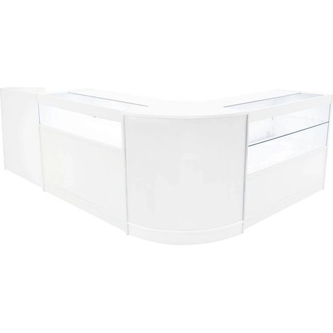 Gravity LED Shop Counter Set B1200, C1200, TB60 & & CM60 - White