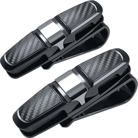 Clip pour lunettes de voiture pour Toyota Crown HEV 2007-2018, support en fibre de carbone pour lunettes de soleil, clip pour carte de ticket, accessoires pour pare-soleil intérieurs de voiture (1/5)