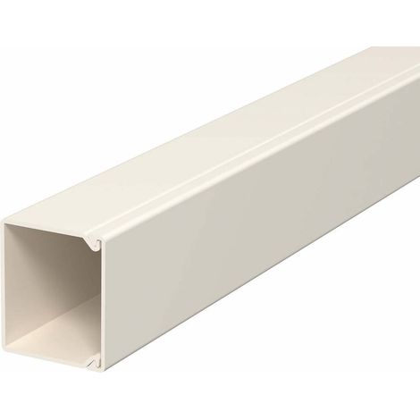 OBO Bettermann Goulotte murale et de plafond avec perforation de fond 30x30x2000 Polychlorure de vinyle blanc crème RAL 9001, 6026826 (1/2)