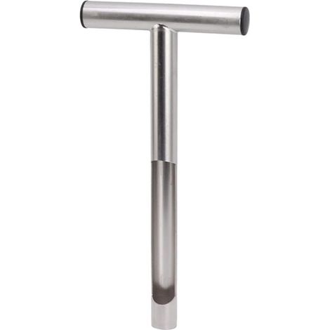 Outil de test de sol portable en acier inoxydable avec poignée en T pour l'échantillonnage du sol - Sonde d'échantillonnage du sol (12 pouces).