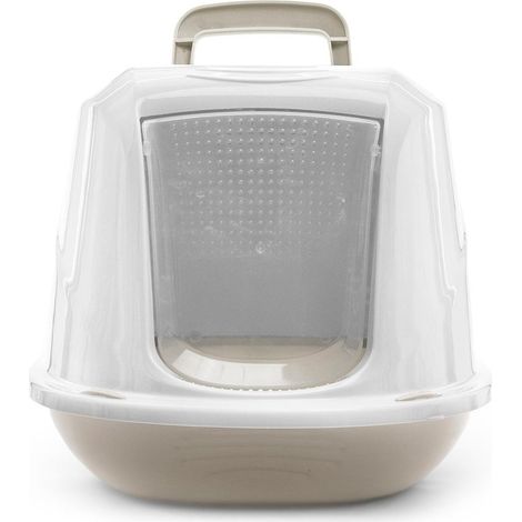 Tortora - Toilette chiusa con maniglia e filtro per gatti modello arena più 57,0x39,5x38,0 1207 g (1/4)
