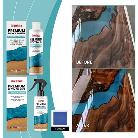 EU-Sicherheitsdatenblatt-zertifiziertes, meistverkauftes Epoxidharz-Poliermittel: Sanfte Reinigung und Kratzerentfernung – 100 ml × 1, Tuch × 1 -- BIEMMEDUE (1/5)