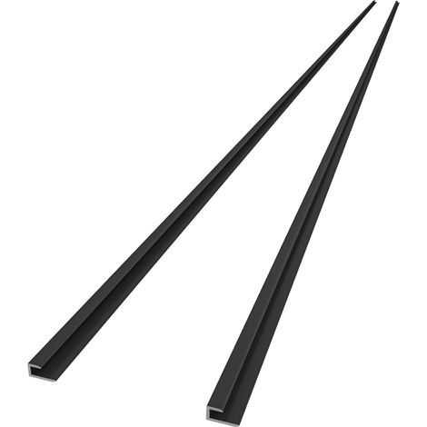 Duschparadies 210cm Kantenprofil Aluminium Profil für 3mm Aluverbundplatte Matt Schwarz (1/3)