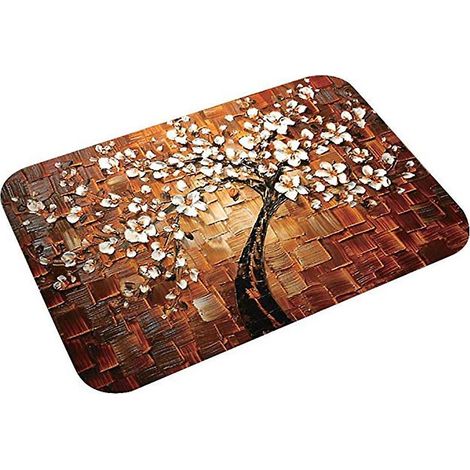 Tapis antidérapant rectangulaire de cuisine Paillasson de sol imprimé pour chambre à coucher 40X60CM (1/4)