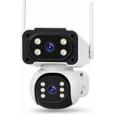 Telecamera di sorveglianza WiFi da esterno a doppio obiettivo 360° (1/5)