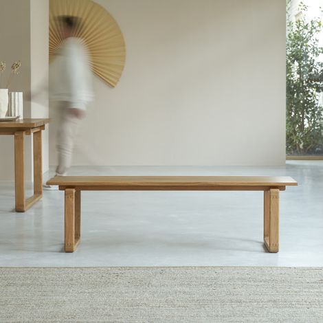 Banc en bois de chêne massif 160 Sybille (1/5)